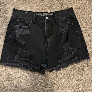 🩷3/$25 American Eagle Outfitters Black Distressed Jean Shorts